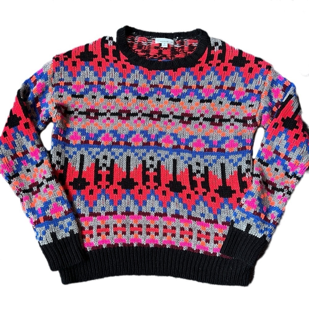 Allison Joy Chunky Knit Multi Color Sweater Small